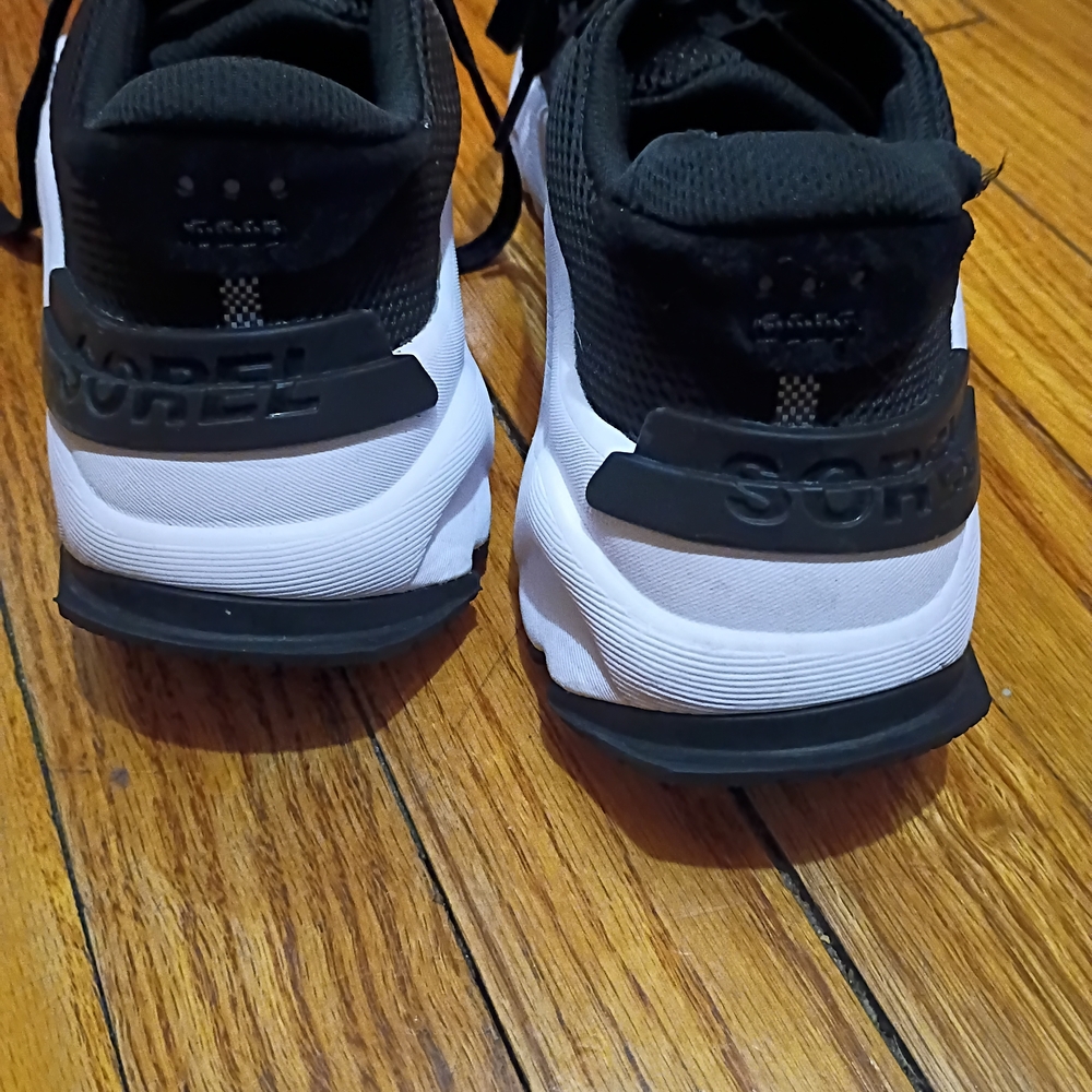 Sorel Kineric Black and White Athletic Shoes - Picture 2 of 6